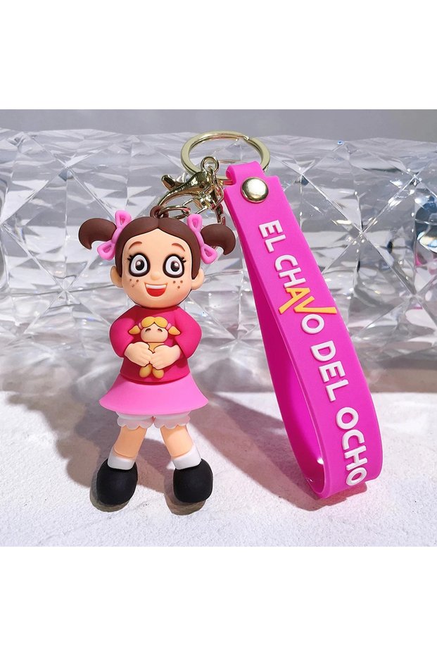 E006-3 Lively and Humorous Anime El Chavo Del Ocho Keychain - Funky Key Ring for Bags, Cars, and Gif