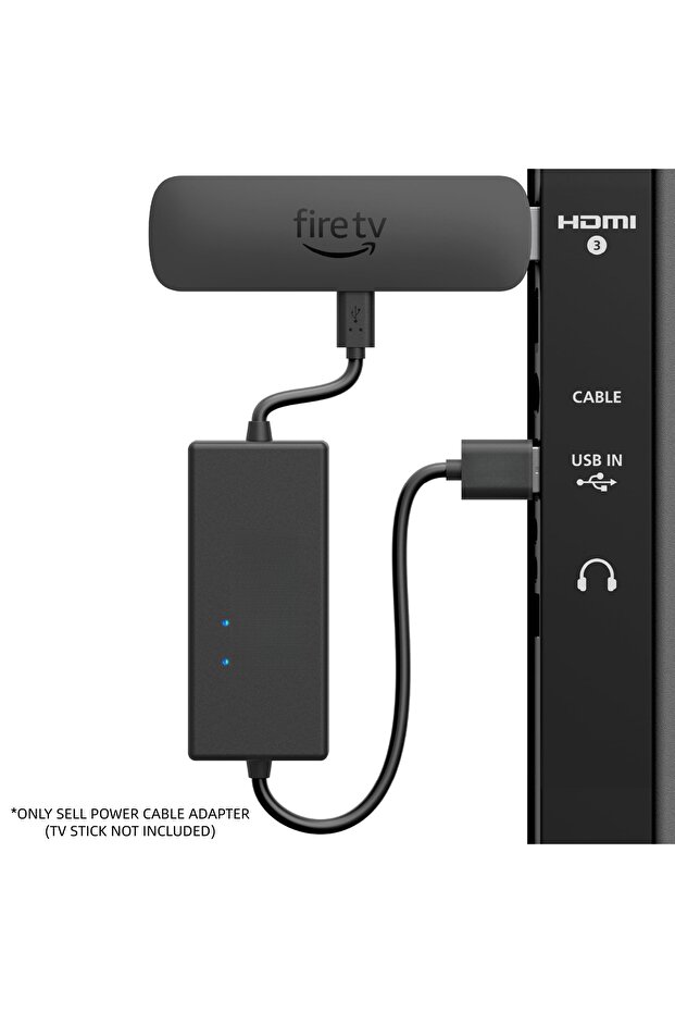Power Cable Adapter for AMZ Fire TV Stick, Power Fire TV Stick Directly From TV USB Port (Eliminates