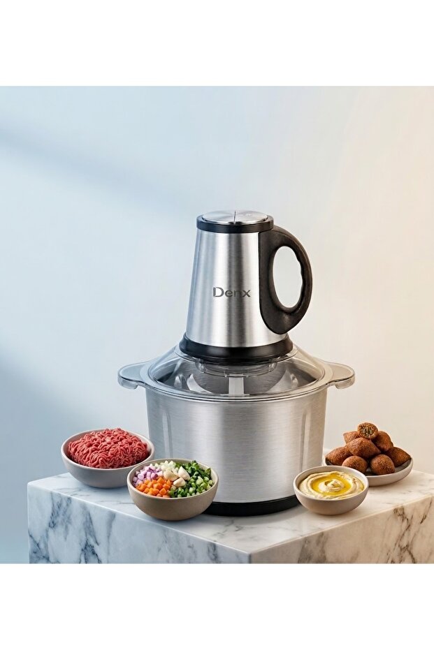 5L Denx Multifunctional meat grinder and slicer with 850 watts power and 5-liter capacity DX3202