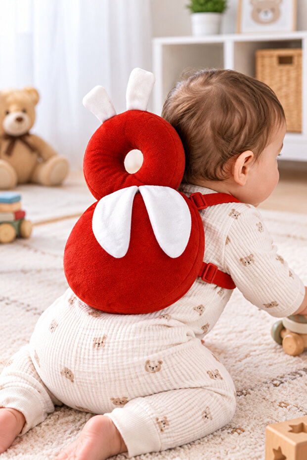 Head Protection Cushion Red Ladybug