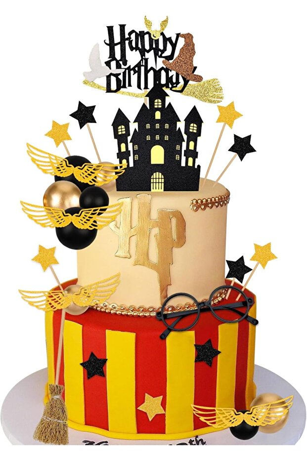26pcs Magical Wizard Birthday Cake Topper Wizard Cupcake Picks for Kids Baby Shower Birthday Magical