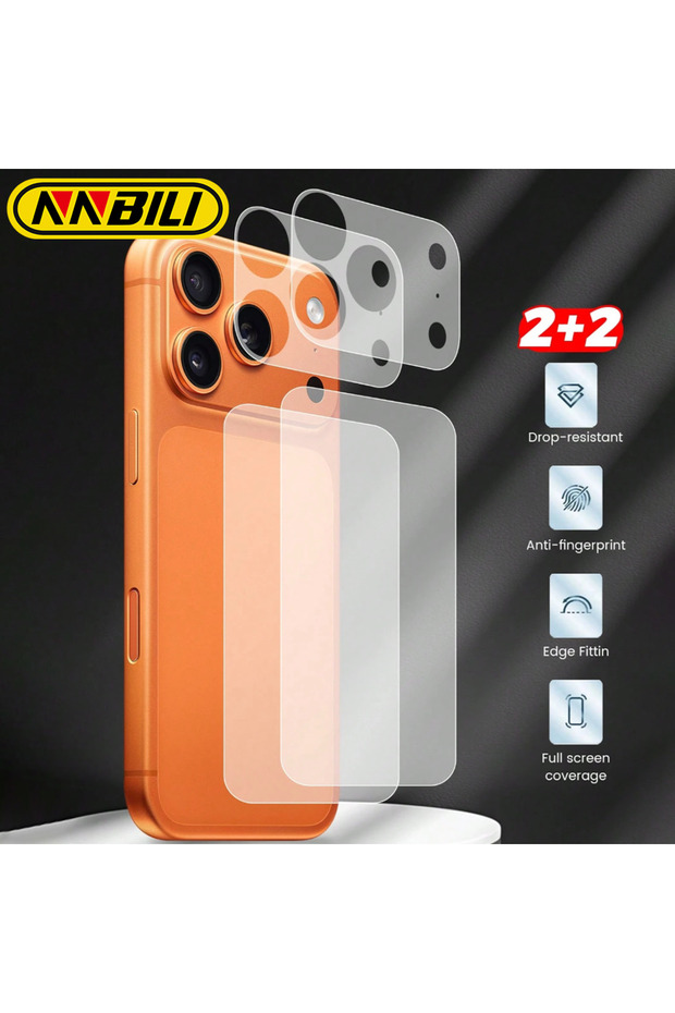 iPhone 17 Pro Matte Transparent NNBILI 2pcs/Set Matte Base Lens Film + Matte PET Back Film For IPhon