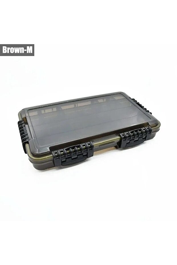 Light Brown M Waterproof Fishing Tackle Box Large Capacity Fishing Accessories Tool Storage Box Fish