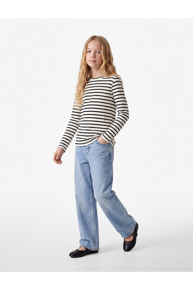 Long Sleeve Crew Neck Striped T-Shirt