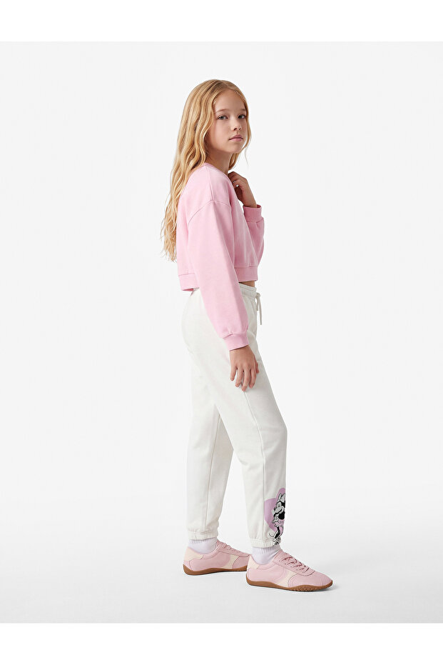 Licensed Mickey Mouse Printed Fleece-Lined Jogger Sweatpants