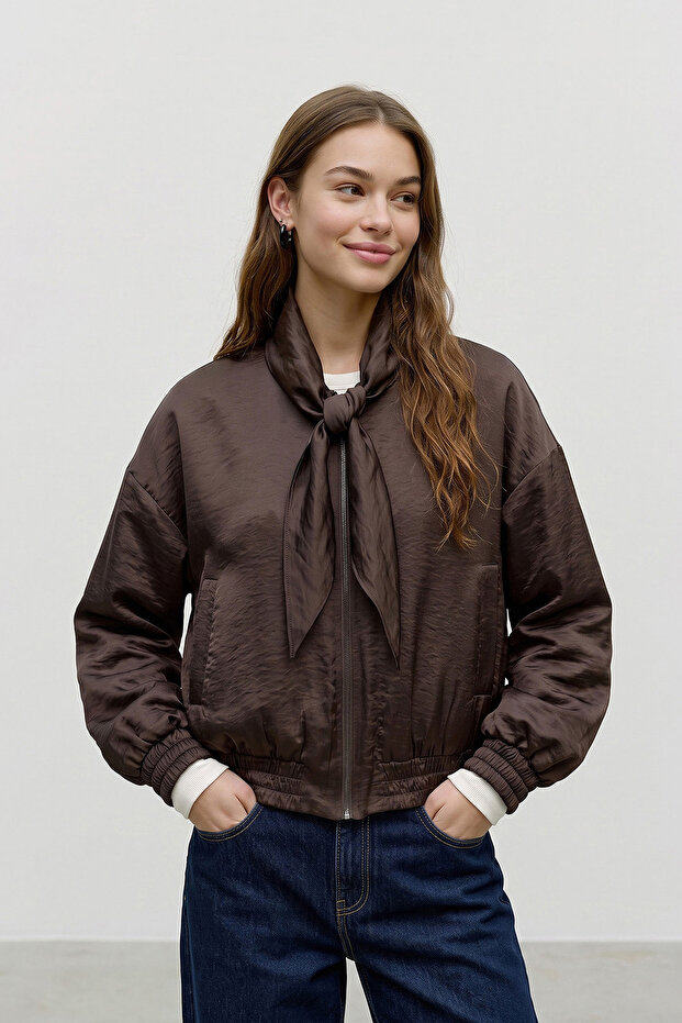 Women's VMPENNY Long Sleeve Bow Bomber Woven