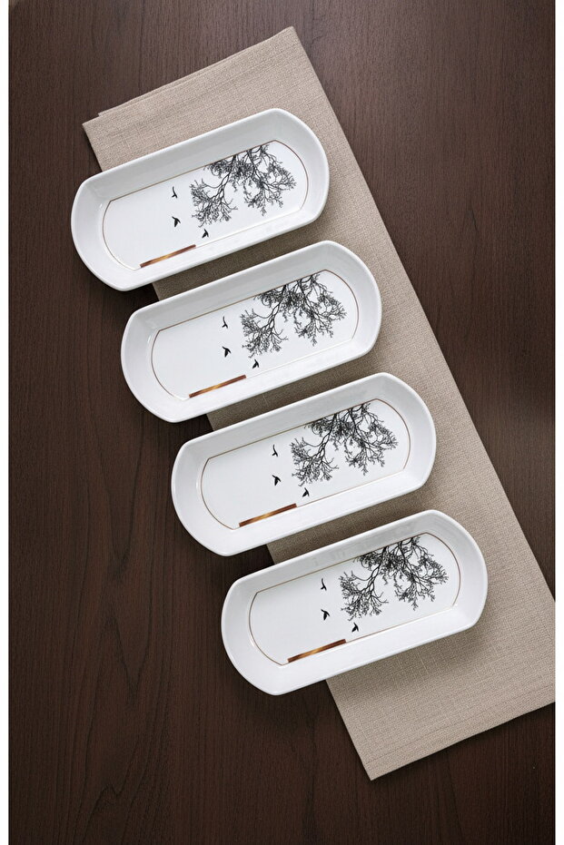Wish Tree 4-Piece Luxury Oval Cheese Platter Set (9.5X21 cm)