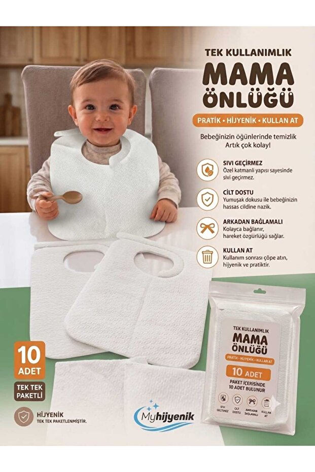 Baby Feeding Bib 10 Pcs Disposable