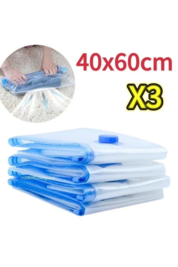 40x60cm-3pcs NEW 3/5PCS Vacuum Storage Bags for Clothes,Bedding,Space Saving Bags Storage Vacuum Sea