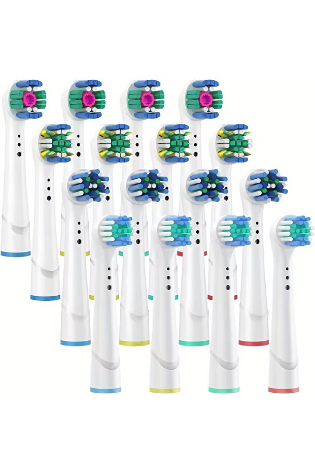 Combination 16pcs 4/12/16Pcs Replacement Toothbrush Heads Compatible with Oral-B Braun Professional