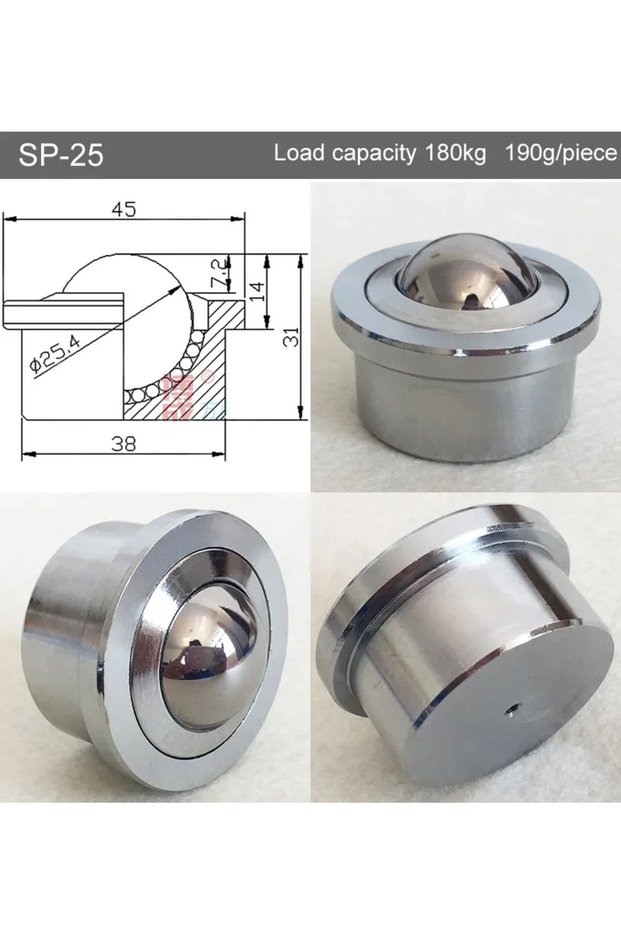 SP-25 Factory Outlets SP8/12/15/22/25 Precision Universal Ball Bearing Casters/Wheel, Scroll Flexibl