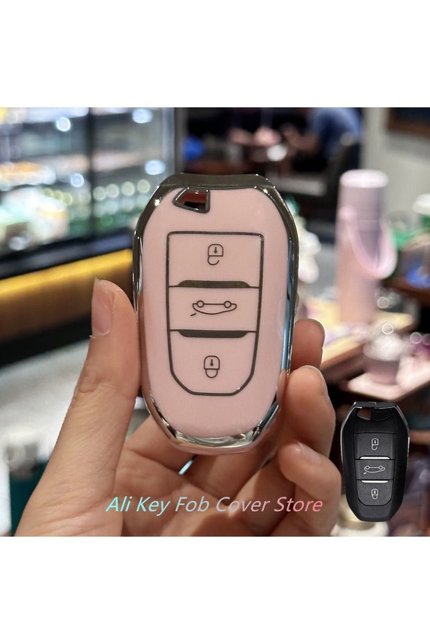 pink Key Fob Cover For Peugeot 2008 3008 4008 5008 308 408 508 Citroen C1 C2 C4 C6 C3-XR Picasso Gra