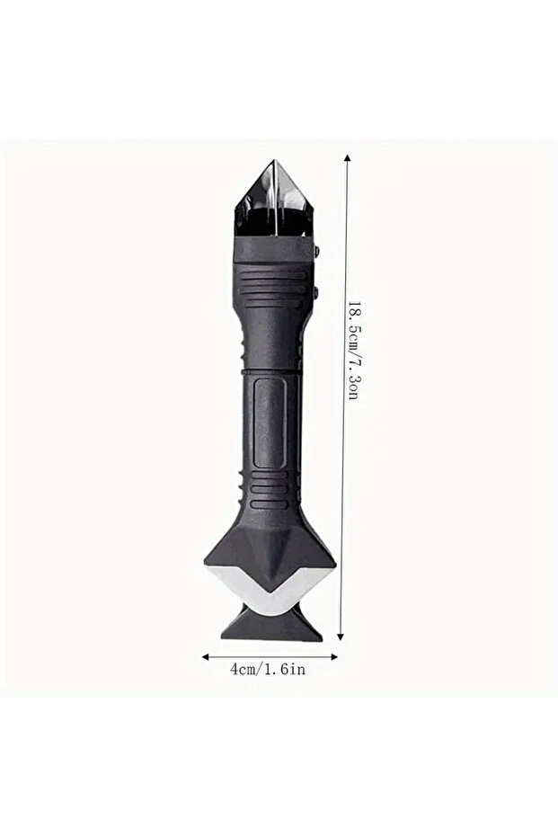 1 set 1 Set 3-in-1 Silicone Caulking Tool - Stainless Steel Head for Sealing, Cleaning & Scraping, E
