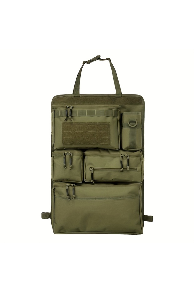 Army green Multifunctional luggage organizer and storage bag, tactical storage bag for car rear seat