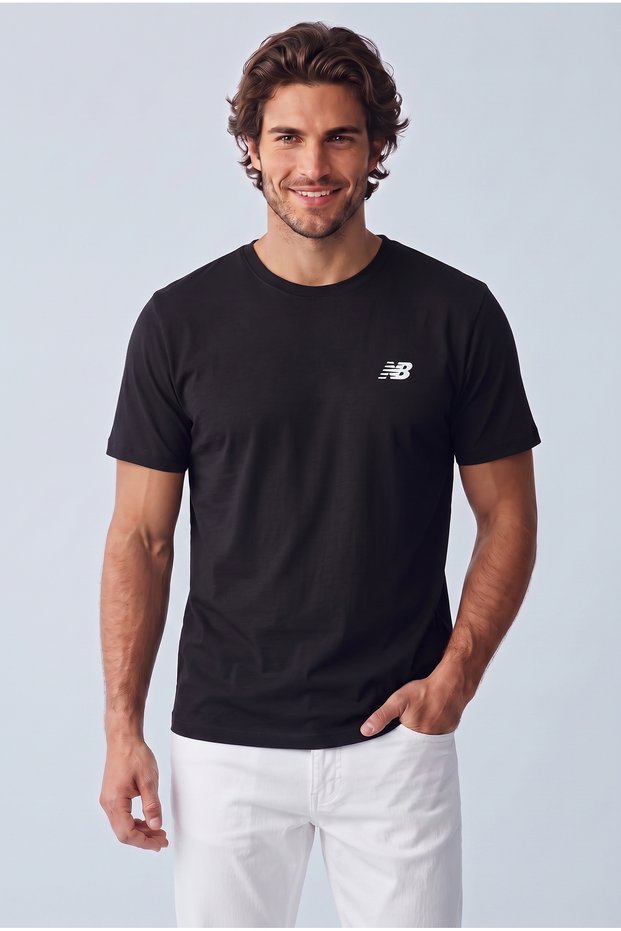 Nb Classic Basic Logo Erkek Siyah Tshirt