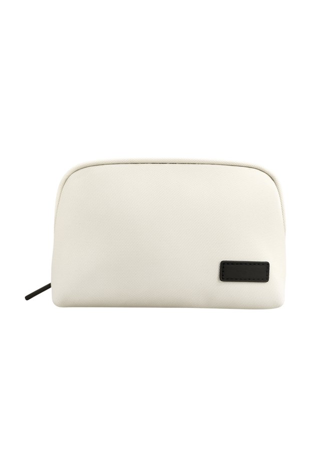 Beige Travel Tech Bag Portable Electronics Organizer Case for Cable Charger Mouse Hard Drive Power B