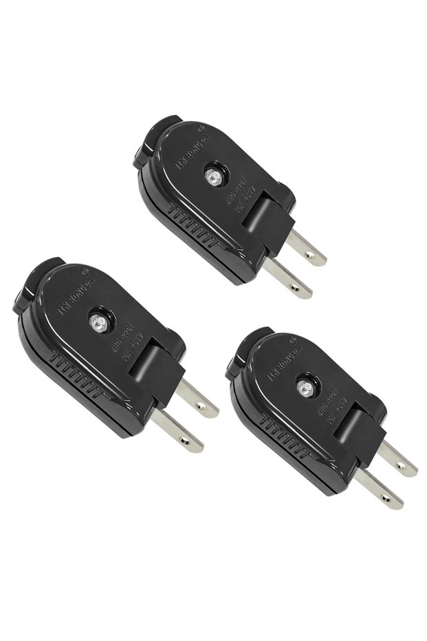 250V US 1 3 black 3/6/8-Pack US Standard 90 Degree Rotating Power Plug with Two Flat Pin Connector S
