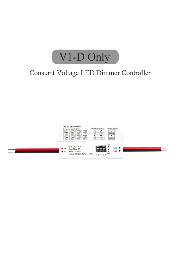 VI-D Only CENFAYA MINI LED Dimmer Controller DC 12V 24V 1CH Overheat Reverse Protection For Single C