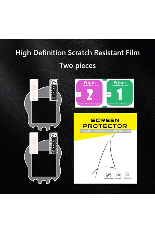 2PCS Ivory HD PET hard fi Screen Guard Protector Anti-Scratch PET/TPU Game Console Film Anti Fingerp