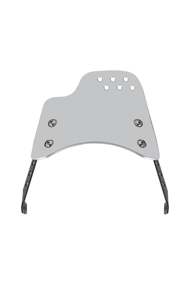 silver Universal Motorcycle Windshield Windscreen Wind Deflector Round Headlight For Husqvarna For Y