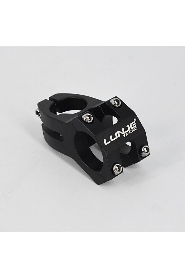 Black LUNJE MTB Stem 31.8x45mm High-strength Short Handlebar Stem Aluminum Alloy Bicycle Bridge Raci