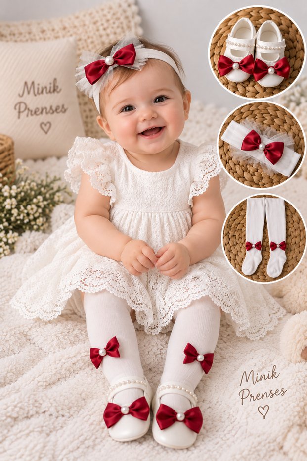 Baby Girl 0-6 Months 10cm Gift Booties Set with Luxury Velcro Fasteners