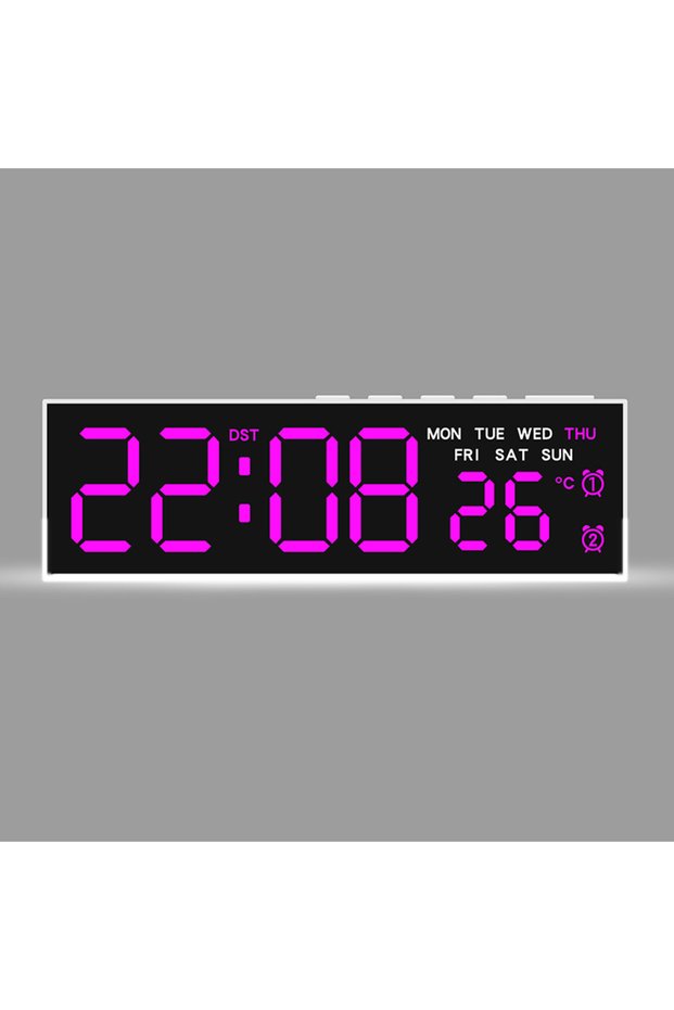 WP USB Powered Digital Alarm Clock with White Mood Light TEMP Week 2 Alarm DST Table Clock 3 Levels