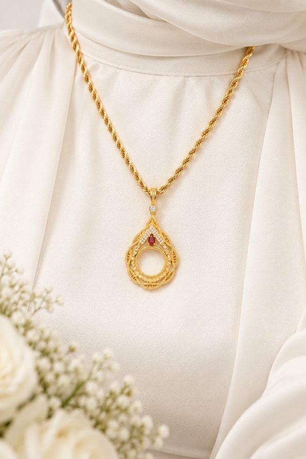 Quarter Gold Compatible Steel Necklace - Does Not Tarnish - Twist Chain Necklace with Gold Jewelry