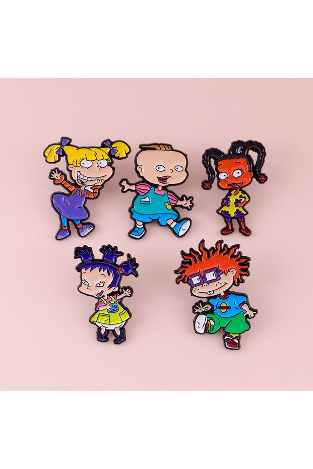 5pcs 5pcs Funny Brooches For Women Cute Boys Girls Enamel Pin Metal Badge Jewelry Clothing Backpack