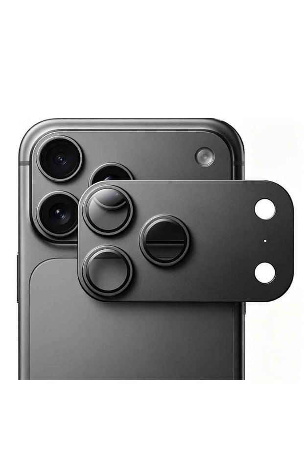 iPhone 18 Pro Max Sapphire Aluminum Sapphire Camera Lens Protector Fully Covers the Island Section Full Protection Dark Gray