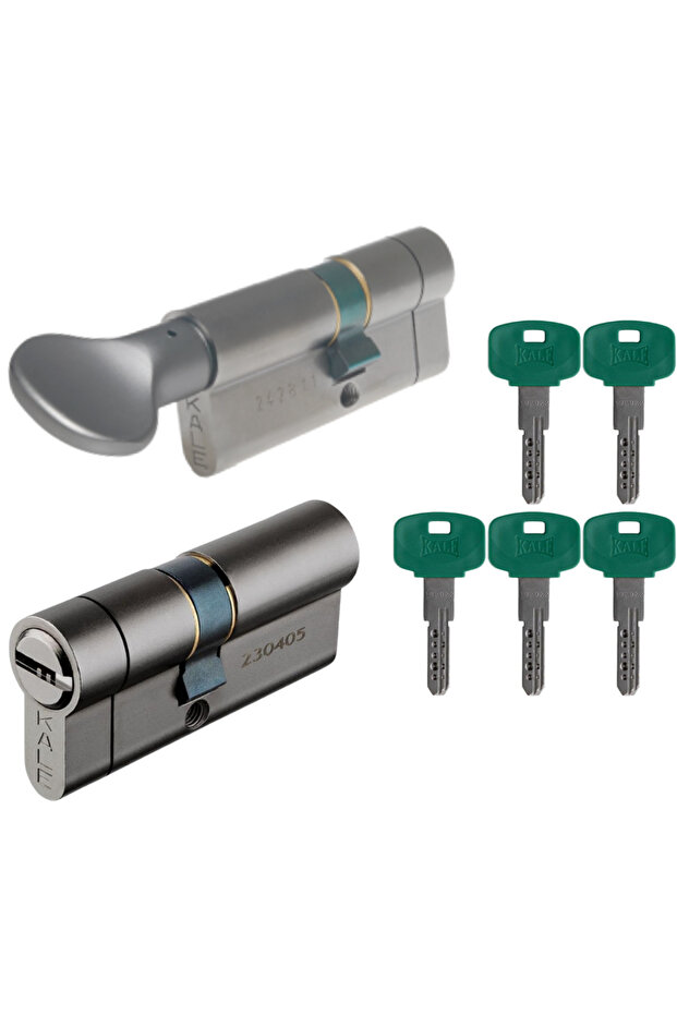 Kale 264Bts+Btsm Ball Trap Cylinder Set of 2 Anthracite 5 Keys (68mm-26+10+32)