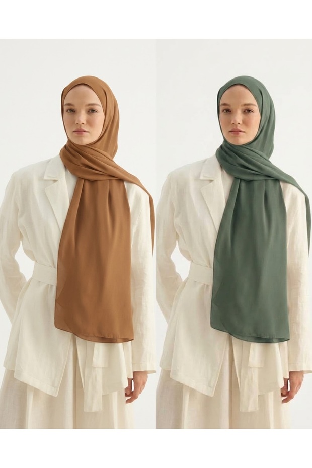 2 Pieces of Crepe Shawl