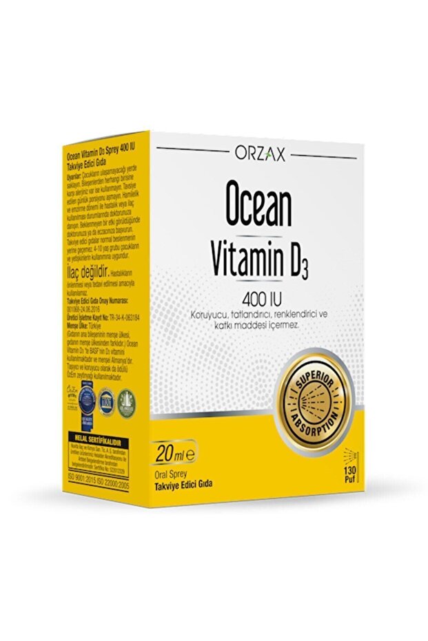 D3 Vitamin 400 lu Sprey 20ml