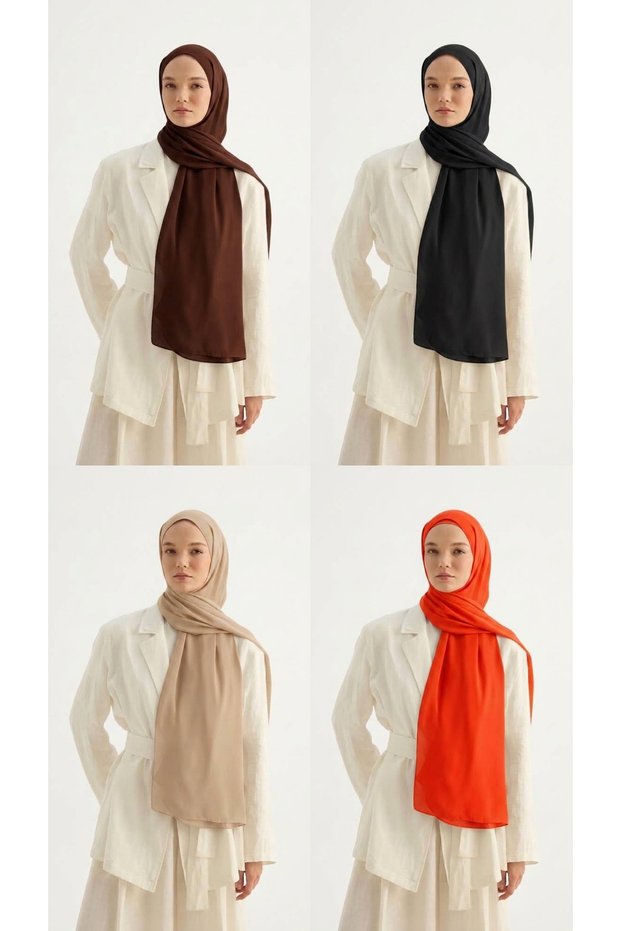 4 Pieces of Crepe Shawl
