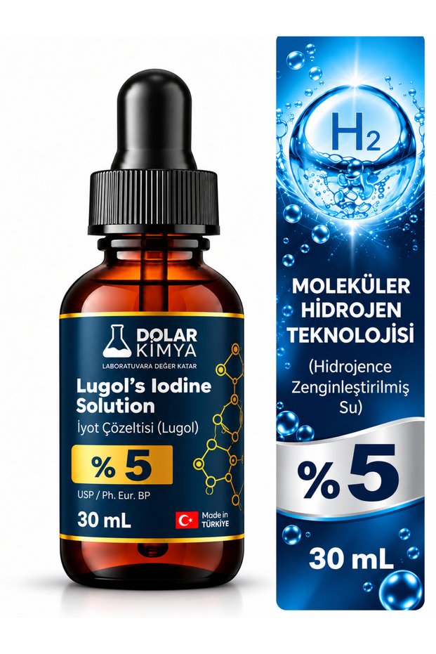 Lugol's Solution 5% |   30 ml |   Glass Dropper Bottle (Pharma Grade Lugol, Iodine)