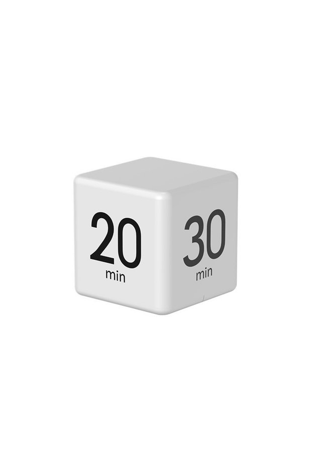 white Cube Timer Kitchen Timer Kids Timer for Productivity Workout Flip Timer for StudyTime Countdow