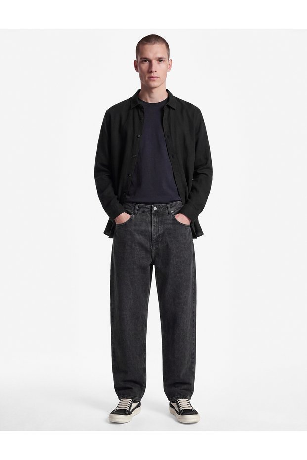 Comfortable Fit Cotton Super Baggy Jean Pants with Pockets