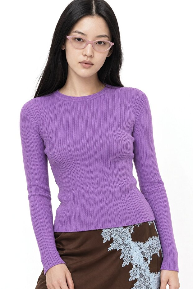 Mixray Soft Textured Fitted Top