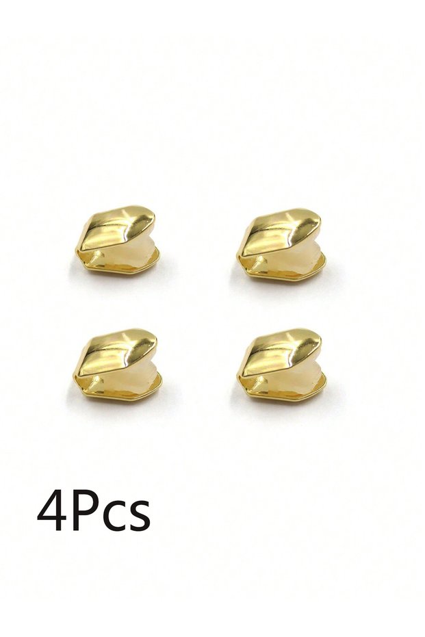 Gold-4Pcs A Set Of Four-Piece Smooth And Fashionable Single-Piece Dental Accessories For Daily Stree