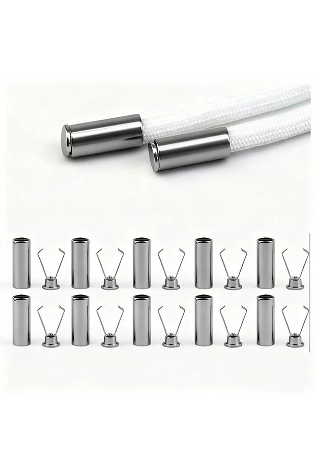 10PC Black 2 10pcs Heavy Duty Cord Locks Adjustable Metal Clips Secure Fastening for Shoelaces Bags