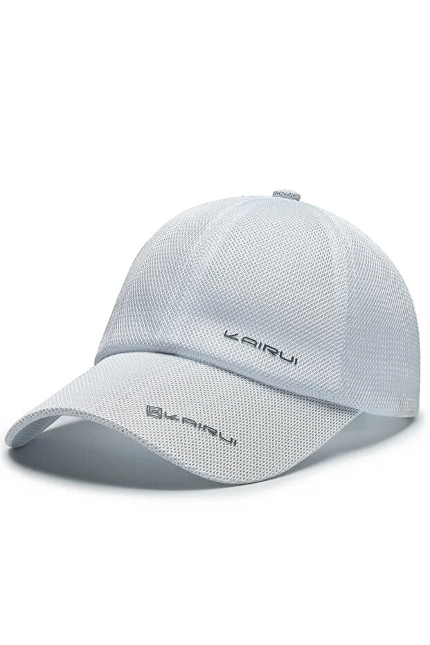 White Unisex AIRUI Label Baseball Net Caps Spring and Summer Outdoor Adjustable Casual Hats Hip Hop