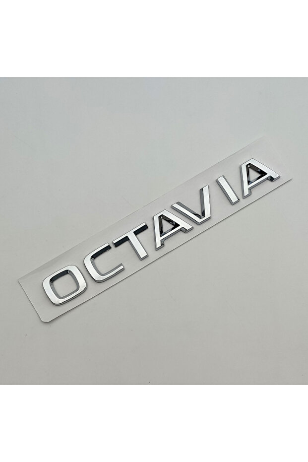 Chrome 3D ABS Chrome Black Logo Octavia Emblem Letters Car Rear Trunk Badge Octavia 1 2 3 4 A5 A7 MK