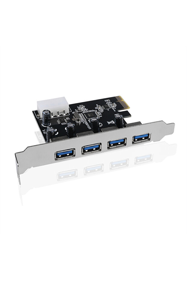 kebidumei 4 ports 4 Port USB 3.0 PCIe Expansion Card 5Gbps USB3.0 Hub Adapter PCIe USB 3.0 Hub Contr