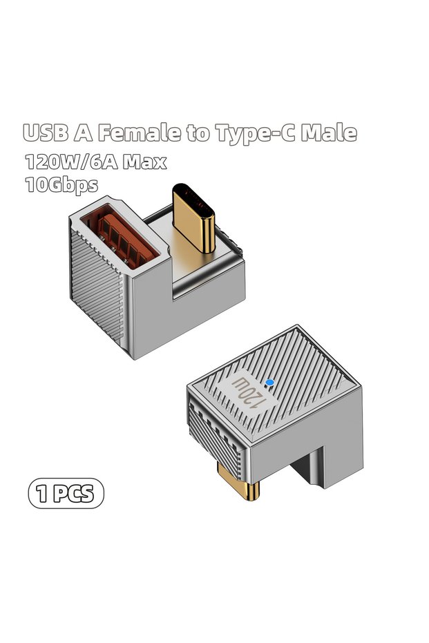 120W AM-GM-UX-YS USB C to USB 3.1 OTG Adapter 10Gbps Type C Male to USB A Female Converter 120W Fast