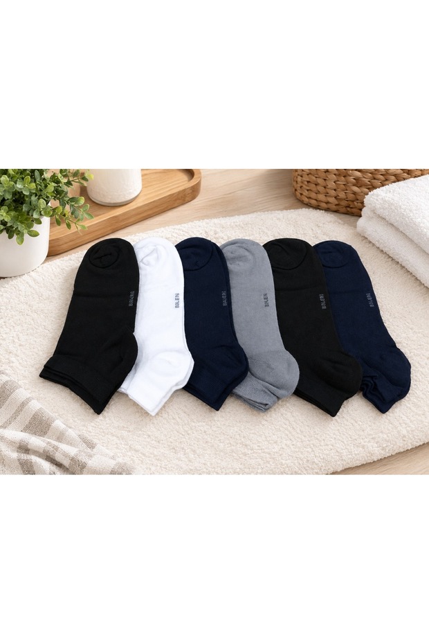6-Piece Bolero Bamboo Men's Seamless Booties Socks Size 41-45 No