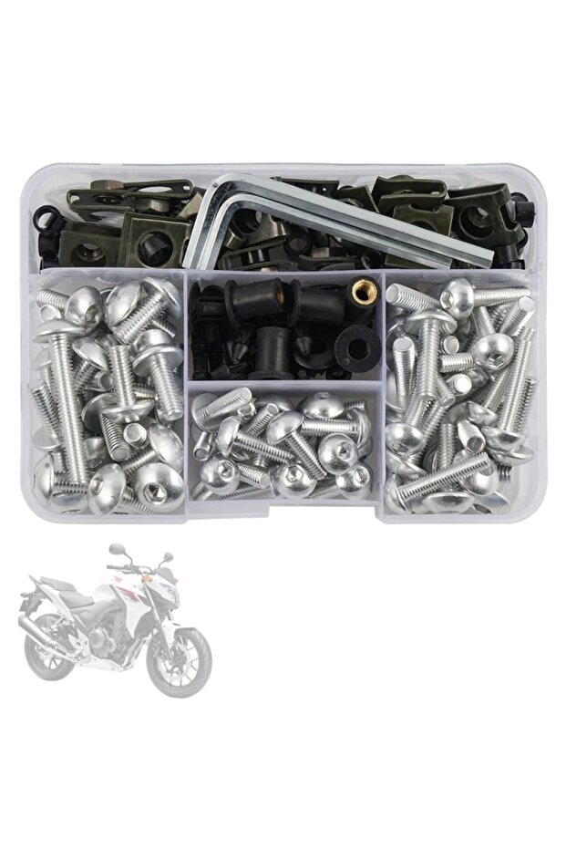 Silver Complete Fairing Bolt Nut Screw Kit Fairing Bolt Screws For Yamaha TDM 850 900/A TMAX 500/530