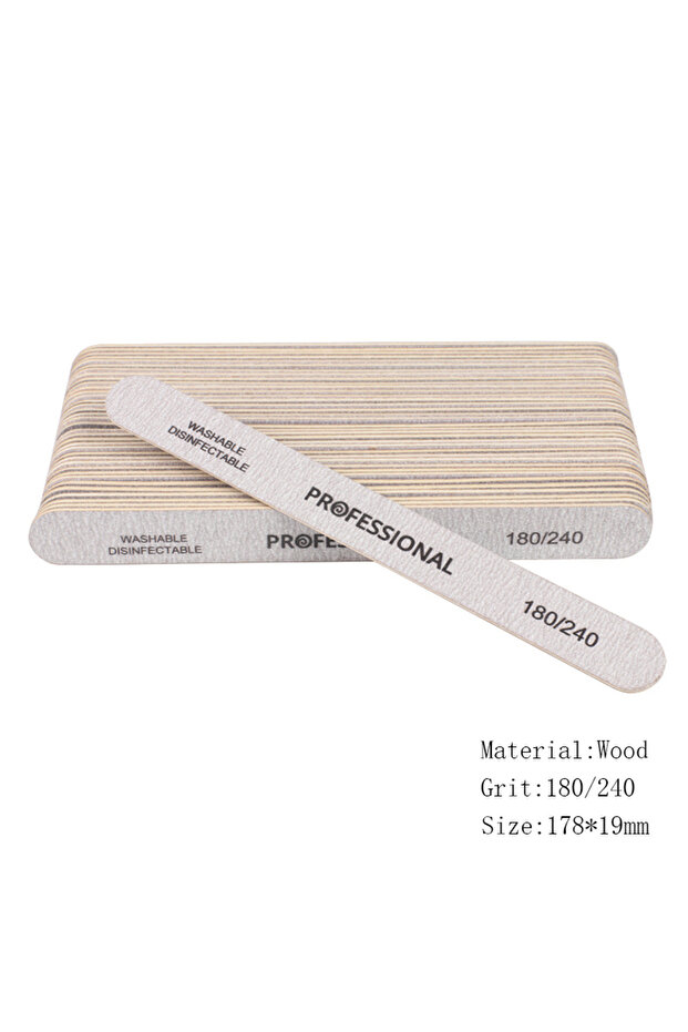 180 240 50pcs Professional Nail File 80/100/180/240 Grey Manicure Buffer Block Mix Style Emery Board