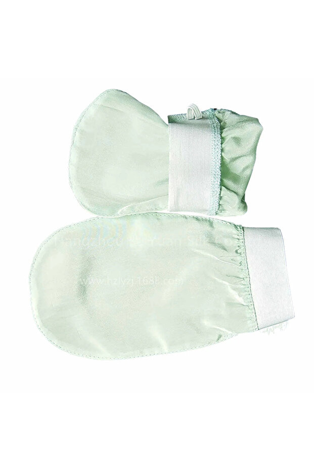 1Pcs Green 100% Silk Glove for Handcrafted Turkish Skin Peeling Scrubber Bath Sauna Exfoliator Bath