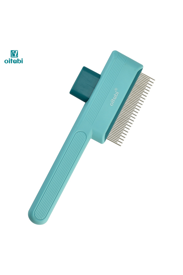 Grooming Comb Oitabi 1/2PCS Pet Comb Flea Comb for Cats Dogs, Cat Grooming Brush with Release Button