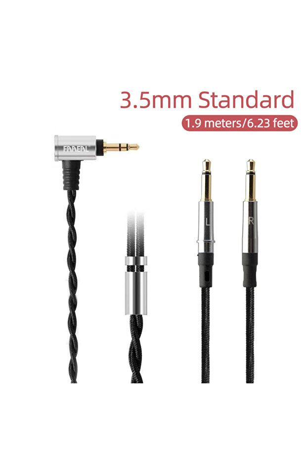 2M 3.5 Standard FAAEAL Replacement Cable 3.5/2.5/4.4mm Upgrade Wire For Hifiman SUNDARA Ananda HE4XX